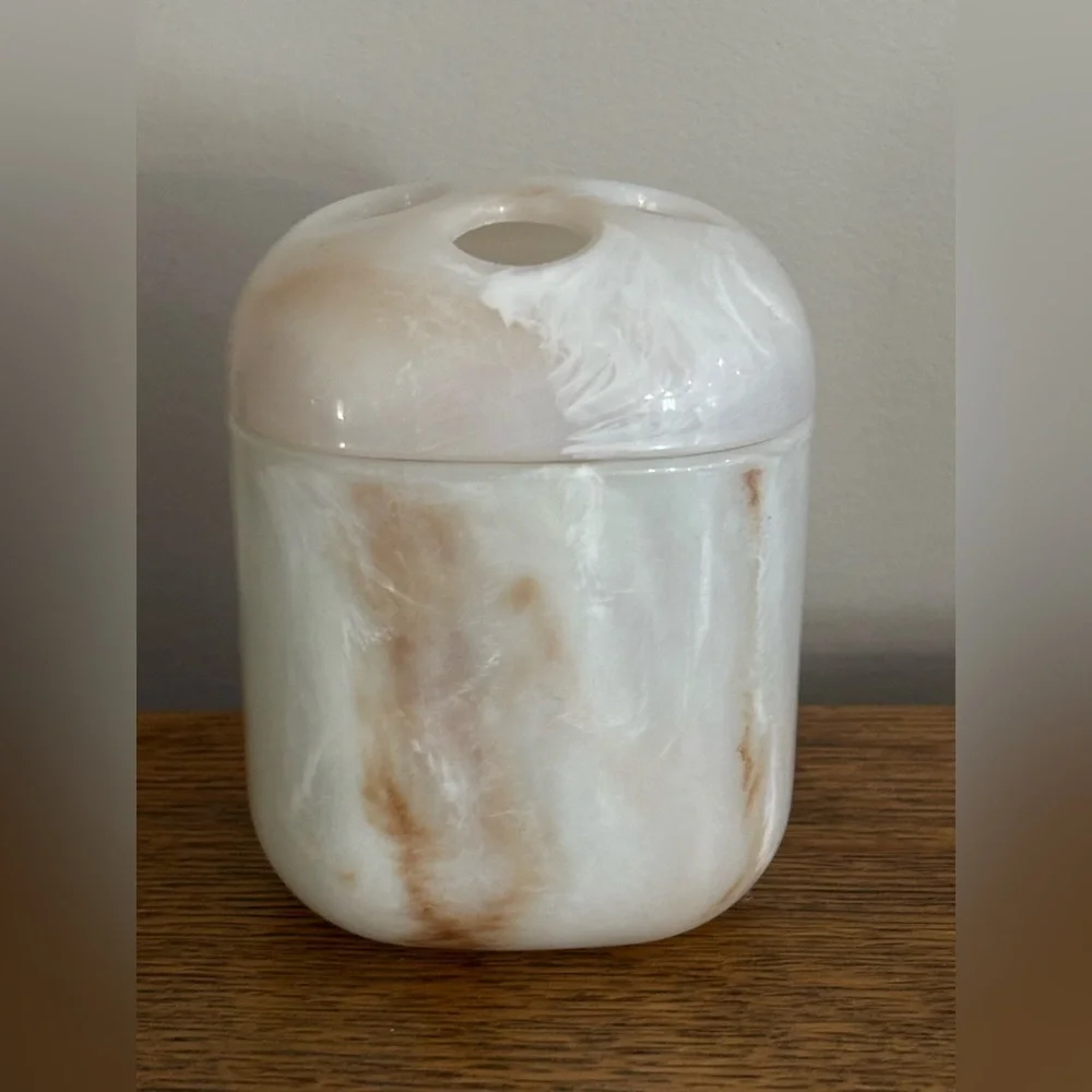 Vintage 80s Celluloid Toothbrush Holder